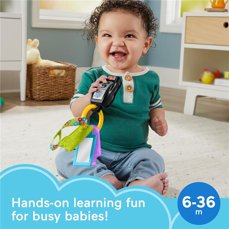 Fisher Price - Baby Travel Toy Laugh & Learn Play & Go Activity Keys with Learning Music Image 2
