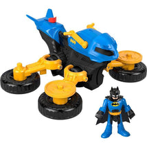 Fisher Price - Imaginext DC Super Friends Batman Toy Poseable Figure & Transforming Batcycle Image 1