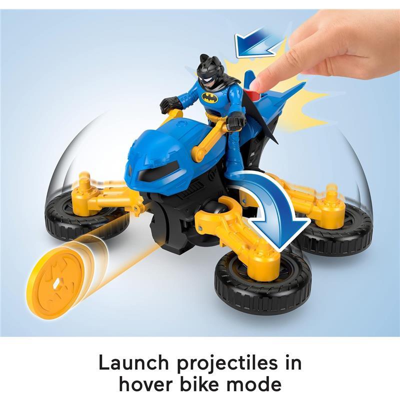 Fisher Price - Imaginext DC Super Friends Batman Toy Poseable Figure & Transforming Batcycle Image 4