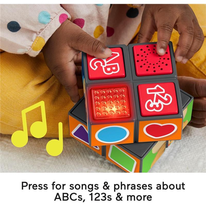 Fisher Price - Laugh & Learn Baby Learning Toy Puppy's Activity Cube with Lights Music Image 3