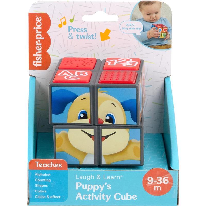 Fisher Price - Laugh & Learn Baby Learning Toy Puppy's Activity Cube with Lights Music Image 6