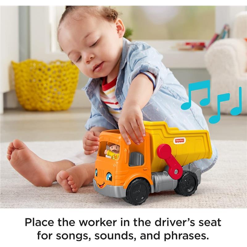 Fisher Price - Little People Toddler Construction Toy Work Together Dump Truck with Music Sounds Image 4