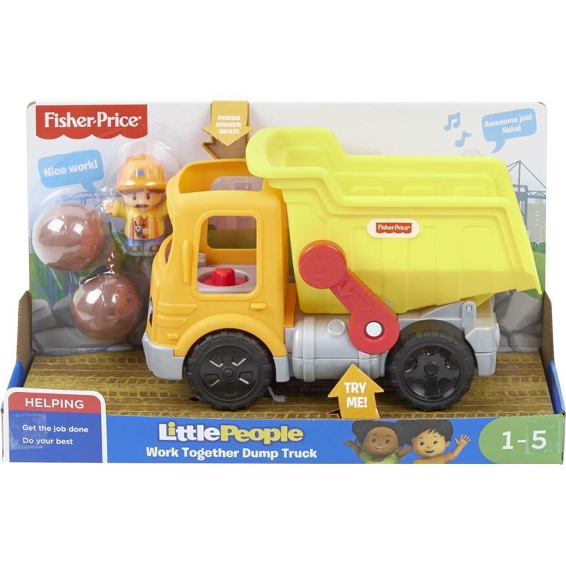 Fisher Price - Little People Toddler Construction Toy Work Together Dump Truck with Music Sounds Image 6