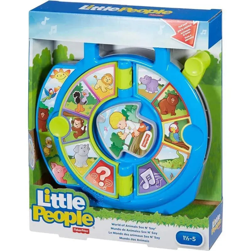 Fisher Price - Little People Toddler Learning Toy World of Animals See ‘N Say with Music and Sounds Image 8