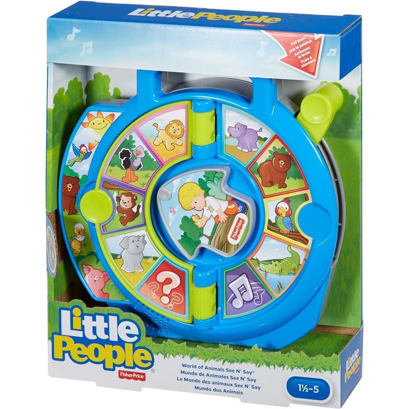 Fisher Price - Little People Toddler Learning Toy World of Animals See ‘N Say with Music and Sounds Image 8