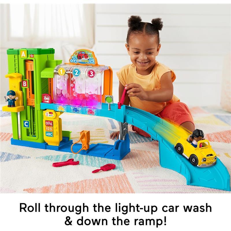 Fisher Price - Little People Toddler Playset Light-Up Learning Garage with Smart Stages, Toy Car & Figures Image 4