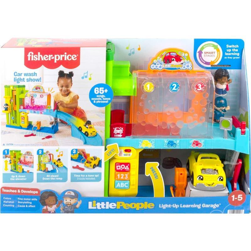 Fisher Price - Little People Toddler Playset Light-Up Learning Garage with Smart Stages, Toy Car & Figures Image 7