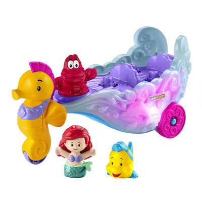 Fisher Price - Little People Toddler Toy Disney Princess Ariel's Light-Up Sea Carriage Musical Vehicle Image 1