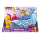 Fisher Price - Little People Toddler Toy Disney Princess Ariel's Light-Up Sea Carriage Musical Vehicle Image 6