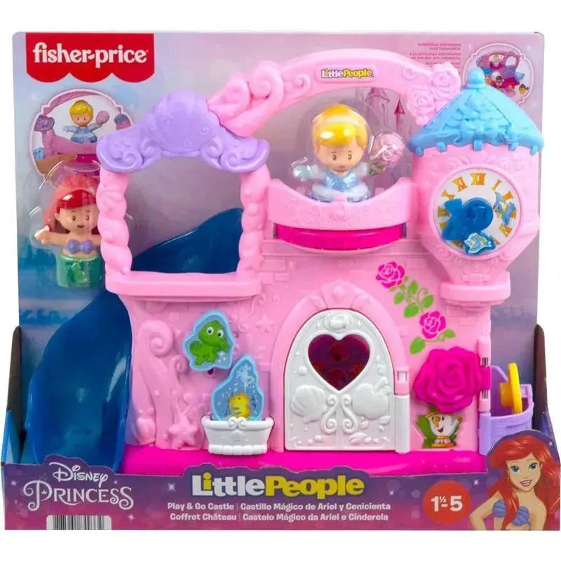 Fisher Price - Little People Toddler Toy Disney Princess Play & Go Castle Portable Playset with Ariel & Cinderella Image 6