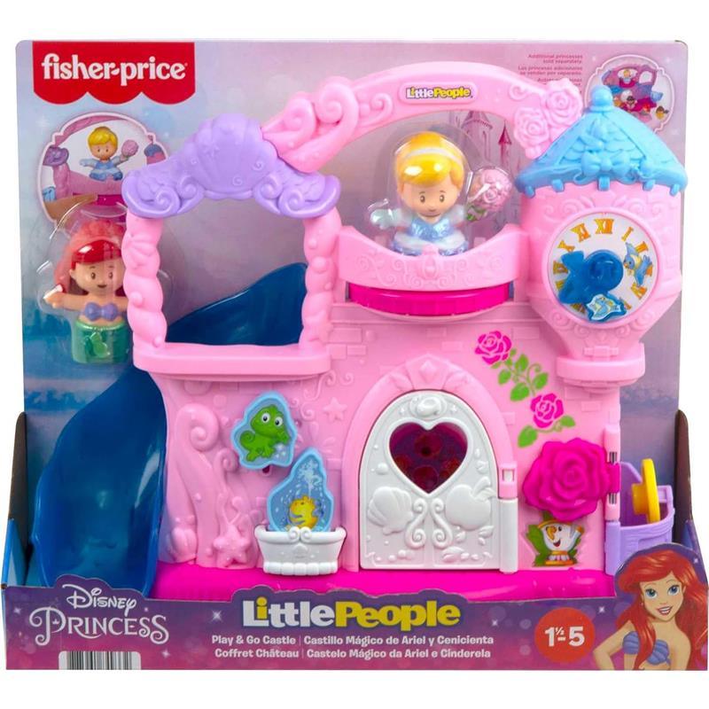 Fisher Price - Little People Toddler Toy Disney Princess Play & Go Castle Portable Playset with Ariel & Cinderella Image 6