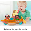 Fisher Price - Little People Toddler Toys Disney Princess Moana & Maui’s Canoe Sail Boat with 2 Figures Image 3