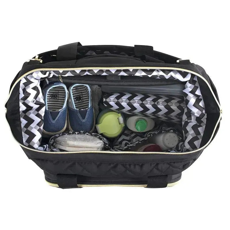 Fisher Price - Quilted Diaper Bag Tote & Convertible Crossbody with Adjustable Strap Image 7