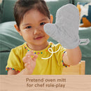 Fisher Price - Wood Kitchen Pretend Play Toy Pots & Pans Set Image 2