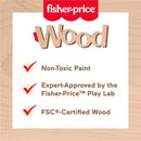 Fisher Price - Wood Kitchen Pretend Play Toy Pots & Pans Set Image 3