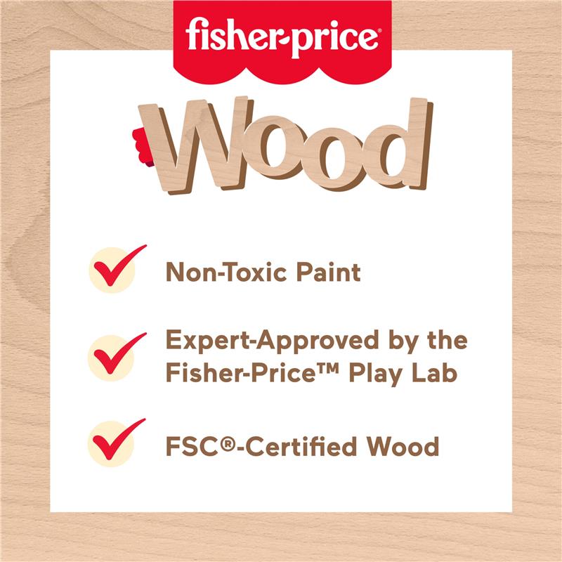 Fisher Price - Wood Stacking Toy Balance Tree Image 3