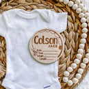 Custom Birth Announcement Stat Disc - Brody Fishing