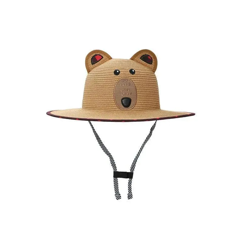 Flap Jack Kids Lifeguard Straw Hat Bear Image 3