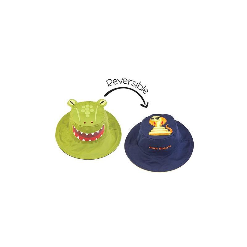 Flap Jack Kids Reversible Kids & Toddler Sun Hat Alligator/Cobra Image 1