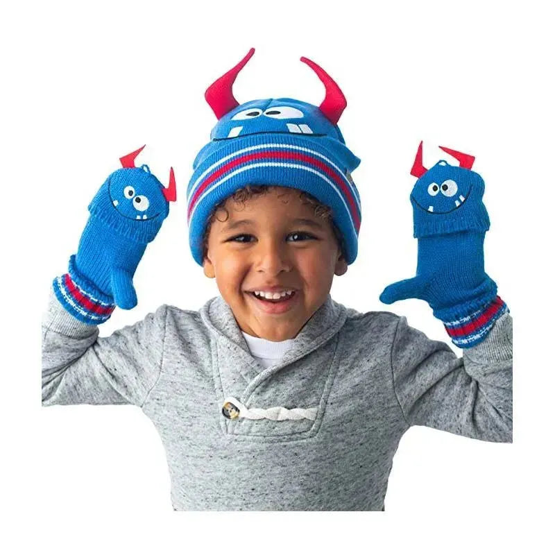 FlapJack Kds Knitted Beanie-Monster Image 3