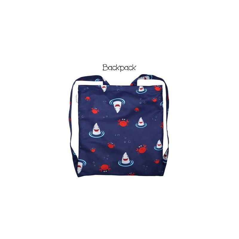 FlapJack Kids Towel Backpack-Shark/Crab Image 1