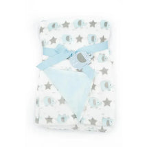 Forever Baby Baby Blanket Blue Elephant  Image 1