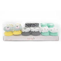 Forever Baby Girls Rattle Socks Animals  Image 1