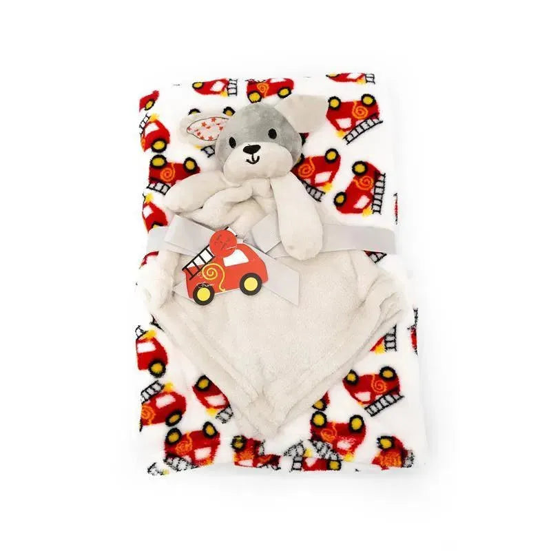  Forever Baby Muslin Blanket Firetrucks Puppy  Image 1