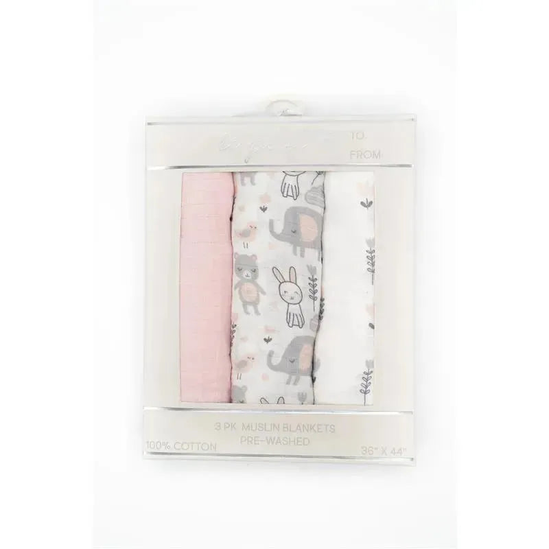 Forever Baby Muslin Swaddle Blankets Pink Image 1