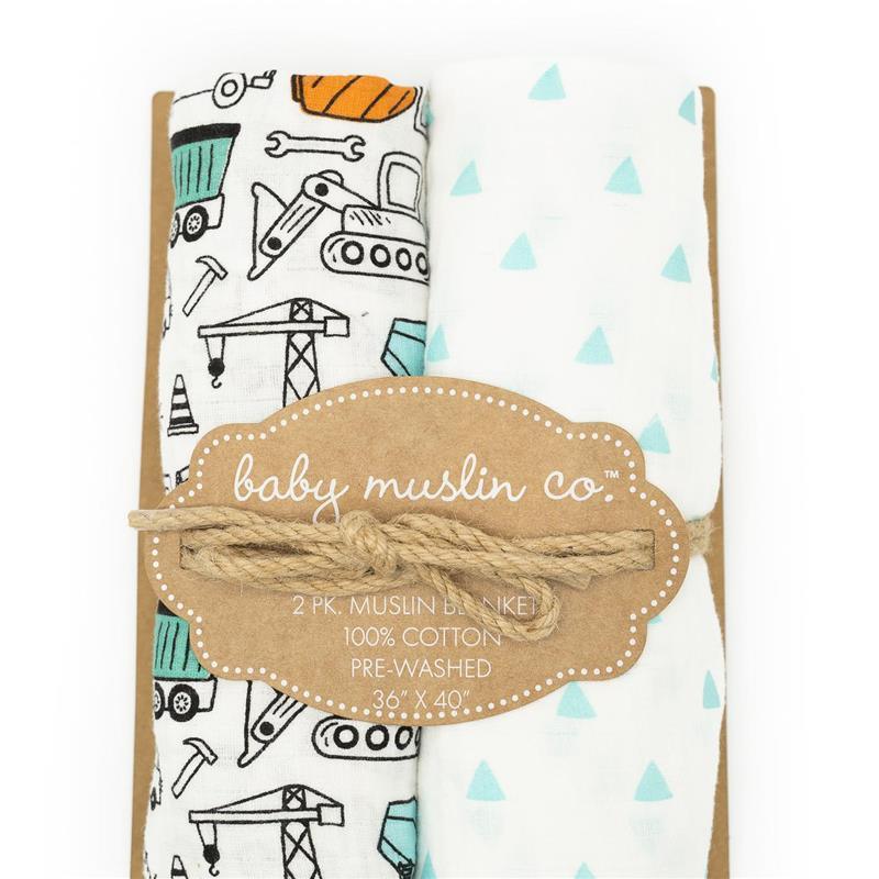 Forever Baby Muslin Swaddle Blankets Truck Image 1