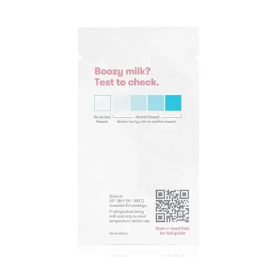 15Ct Alcohol Detection Test Strips for Breast Milk by Frida Mom, featuring color guide and storage instructions.
