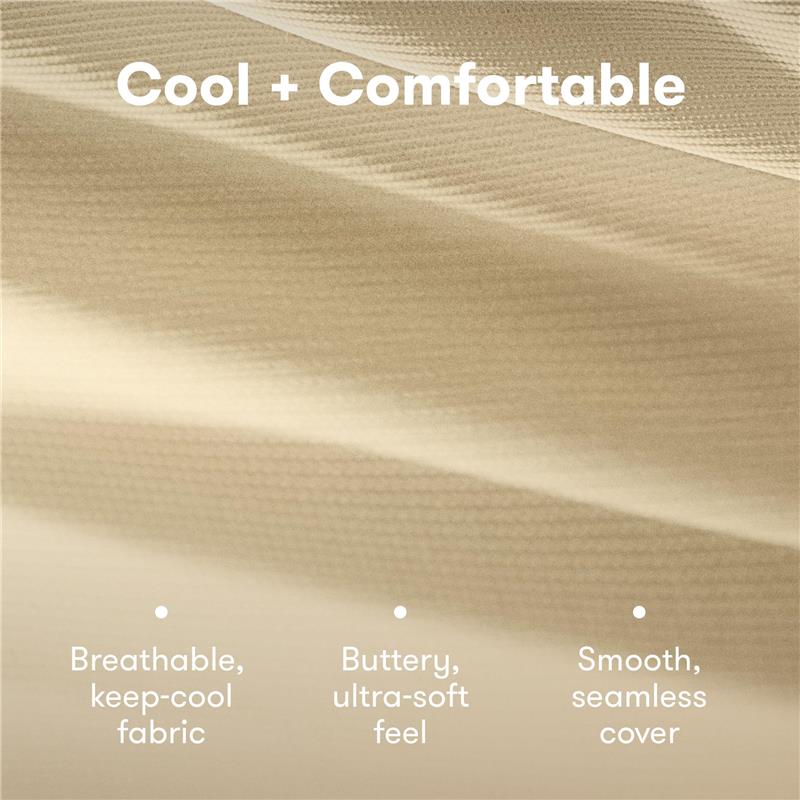 Full Body Support Cooling Pregnancy Pillow features breathable fabric, ultra-soft feel, and seamless cover details.