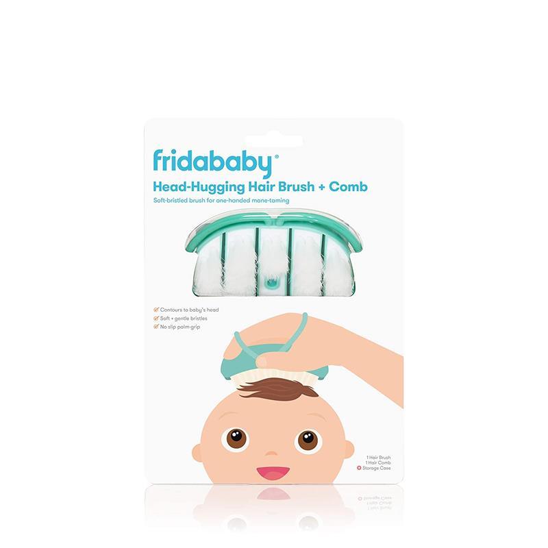 FridaBaby Infant Head-Hugging Hairbrush + Styling Comb Set, Baby Hair Brush Image 9