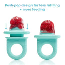 Fridababy - Push Pop Feeder, Baby Fruit Feeder, 3 Count, Teal Image 3