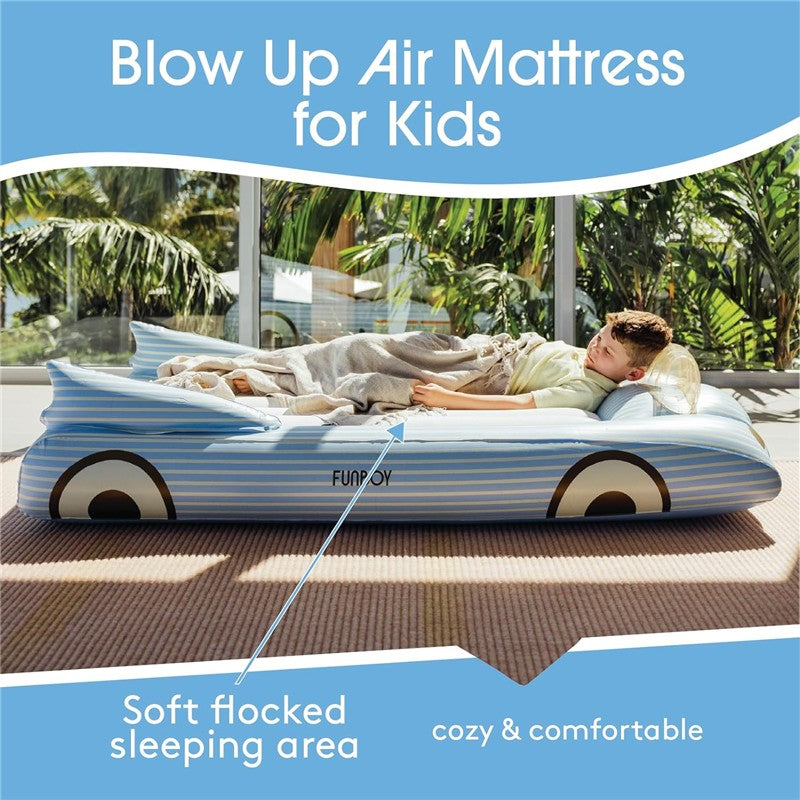 FUNBOY Blue Convertible Kids Sleepover Air Mattress Image 3