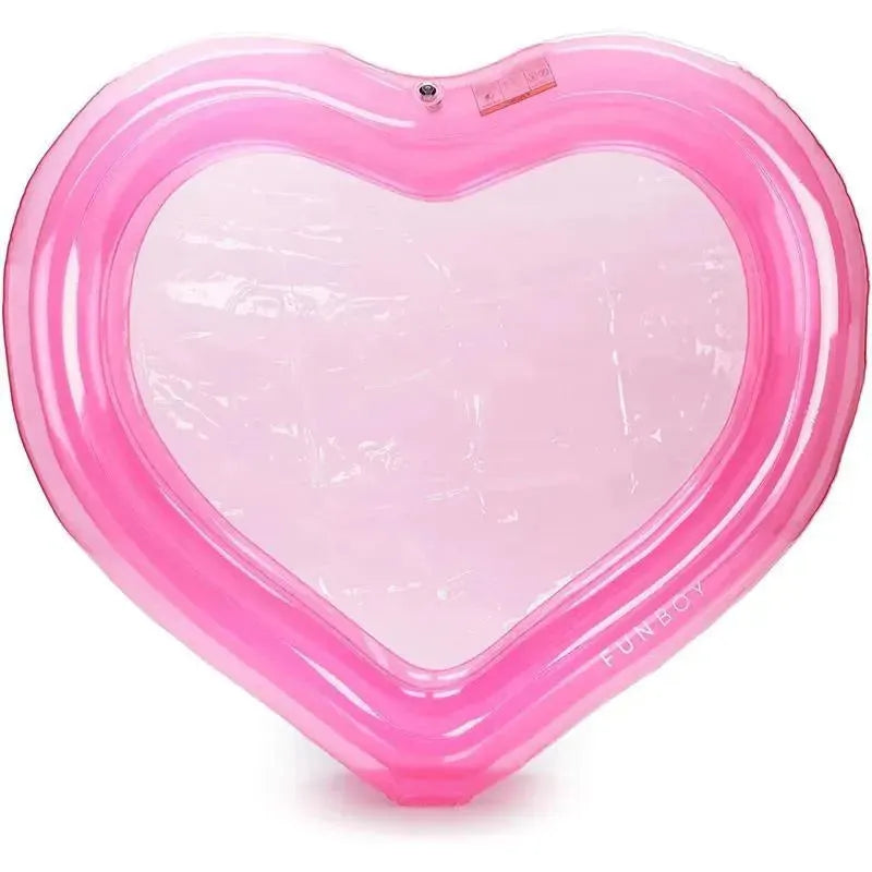 Funboy - Giant Inflatable Luxury Clear Pink Heart Kiddie Pool Image 1