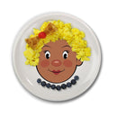 Genuine Fred - Fred Ms. Food Face Dinner Plate for Kids - 8.25” Ceramic Dinnerware Plate Lets Children Create Edible Hairstyles & Accessories - Fun Image 5