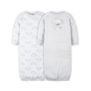 Gerber - 2 Pk Gown Neutral Baby Animals, 0/6M Image 1