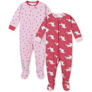 Gerber 2pk 100% Cotton Unionsuit Kids Footed Pajamas, Unicorn Image 1