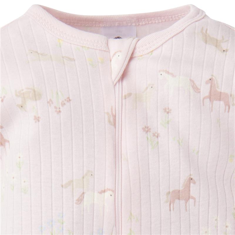 Gerber 2Pk Baby 2-Way Zip Textured Sleep 'N Play, Ponies Image 4