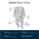 Gerber 2Pk Baby Neutral Ivory French Breakfast Bodysuits Image 5