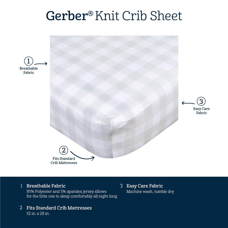 Gerber 2Pk Baby Unisex Knit Crib Sheet, Boho Rainbow, One Size Image 6