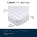 Gerber 2Pk Baby Unisex Knit Crib Sheet, Boho Rainbow, One Size Image 6