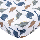 Gerber 2Pk Baby Unisex Knit Crib Sheet, Dino Time, One Size Image 2