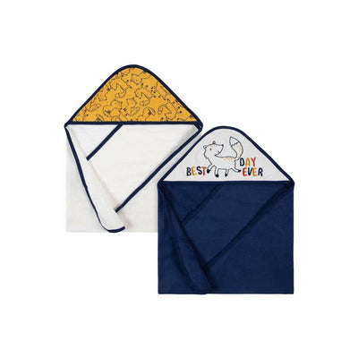 Gerber - 2Pk Terry Hooded Towels Boy One Size, Fox Image 1