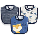 Gerber - 3 PK Terry Bib Boy, Fox, One Size Image 1