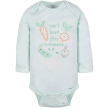 Gerber - 3Pk Baby Neutral Vegetables Long Sleeve Onesies Image 4
