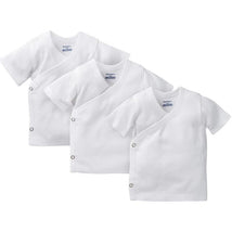 Gerber 3Pk Short Sleeve Side Snap Shirt White Image 1