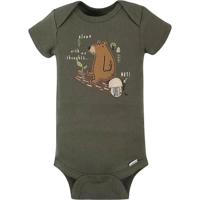 Gerber - 4Pk Baby Short Sleeve Onesies - Boy Bear Image 2