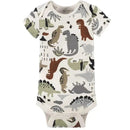 Gerber - 4Pk Baby Short Sleeve Onesies - Boy Dino Image 3